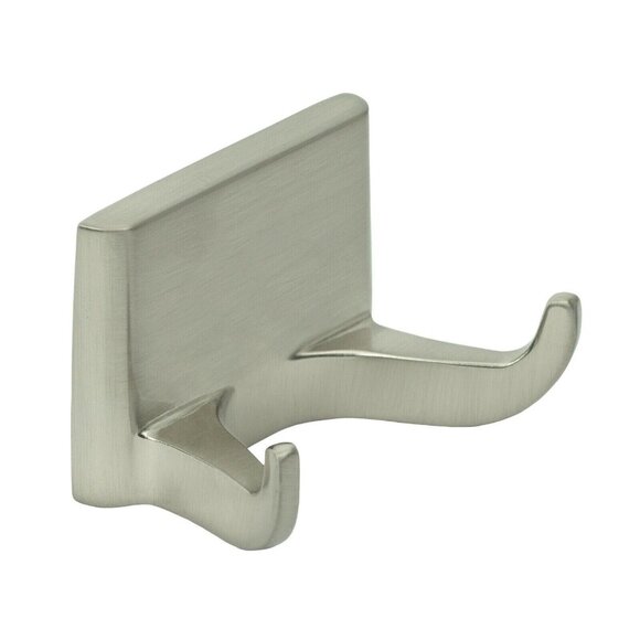 Double Robe Towel Hook Brushed Nickel Wall Mounted Hardware included - Picture 1 of 5
